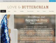 Tablet Screenshot of loveandbuttercream.com